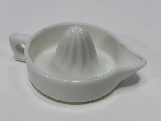Vintage White Milk Glass Citrus Juicer – Made in USA