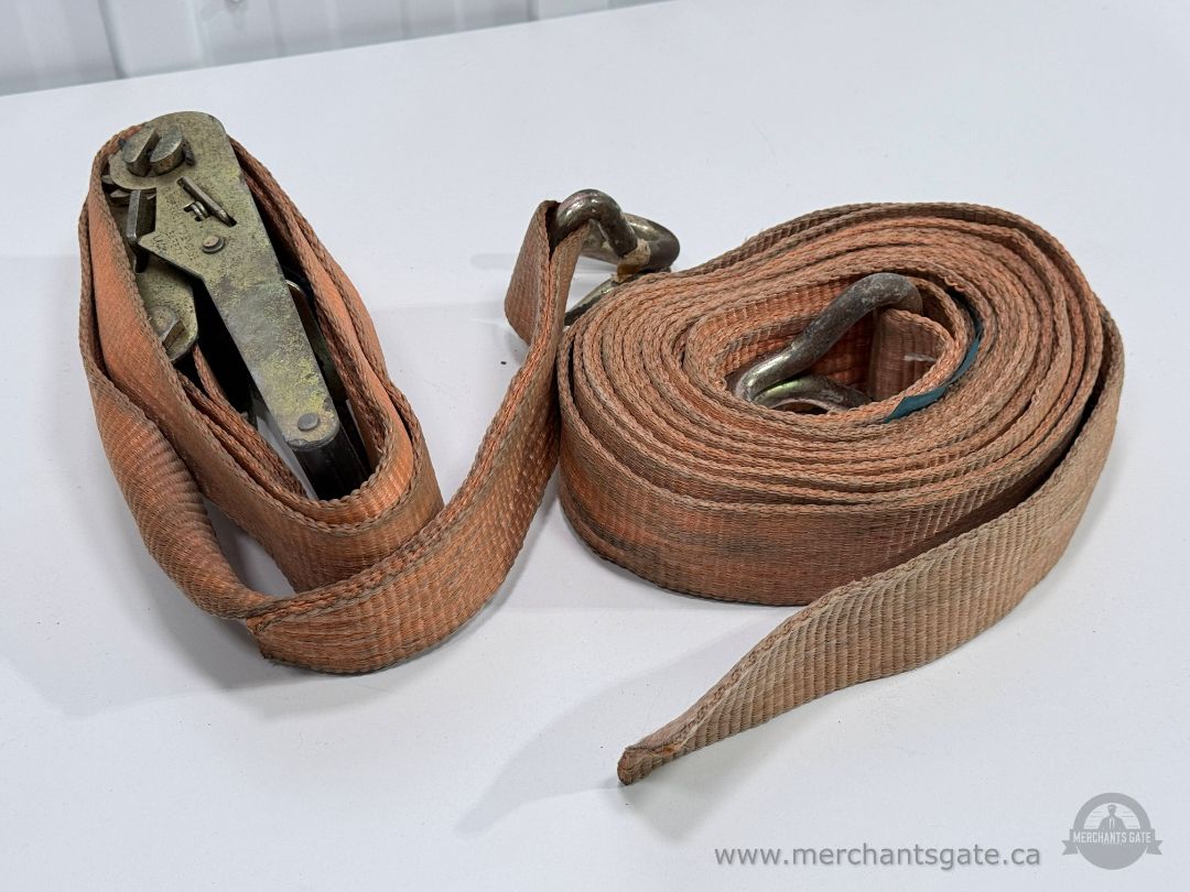 Heavy Duty Ratchet Tie Down Strap Cargo Load Binder Truck Trailer Strap