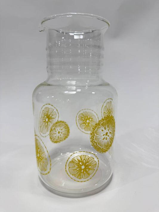 Vintage Pyrex Citrus Glass Carafe – 9.5" Tall