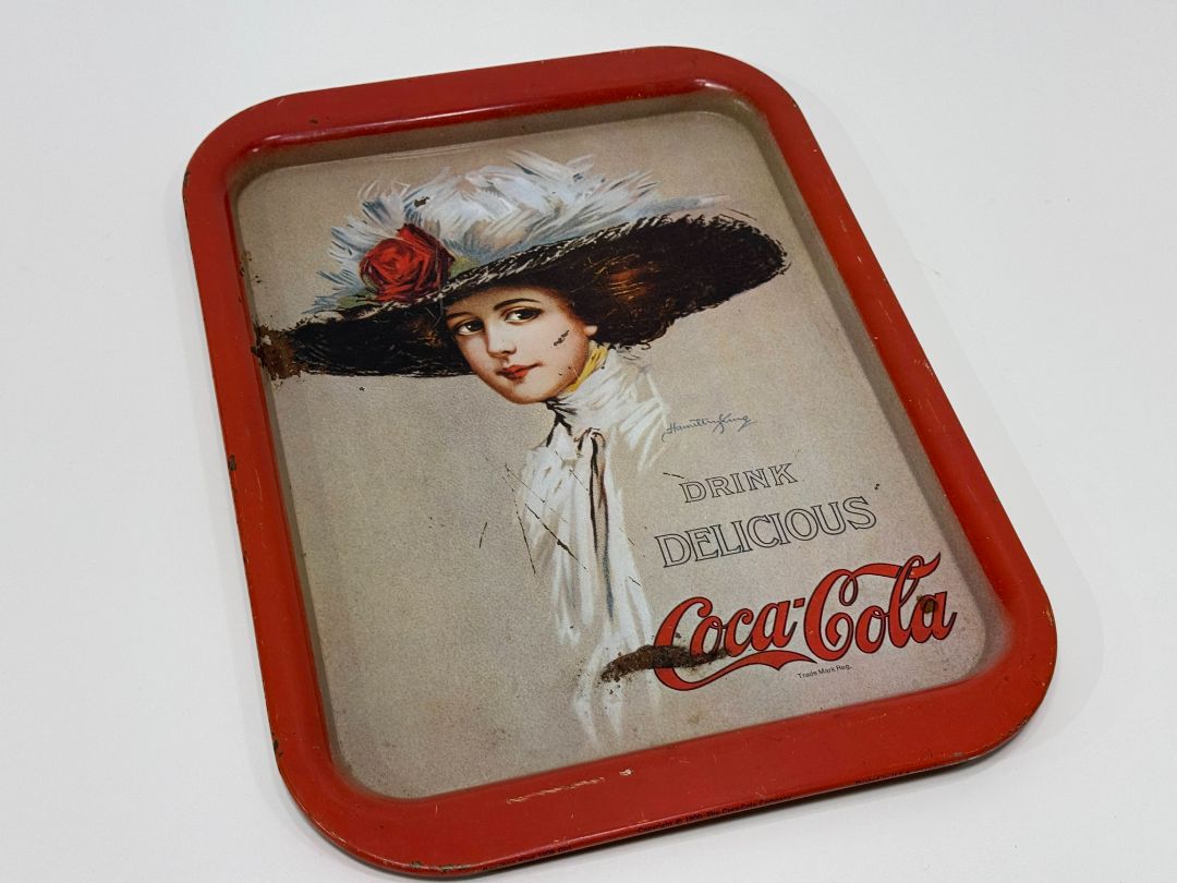 Vintage 1971 Coca Cola 1909 Hamilton King Coke Girl Tray Party Tray