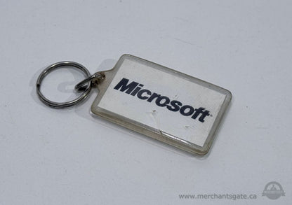 Vintage Microsoft Windows Start Button Logo Keychain Double-Sided 1990s