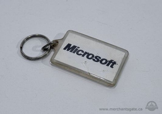 Vintage Microsoft Windows Start Button Logo Keychain Double-Sided 1990s