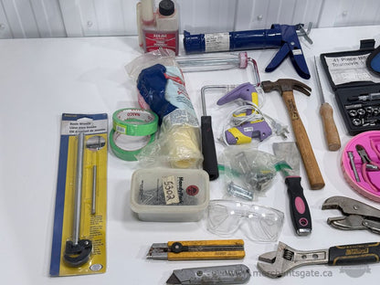 Large Workshop Tool Lot + Makita Cordless Screwdriver + Hardware Organizers