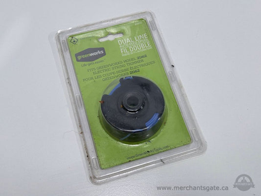 New Greenworks Dual Line Auto Feed Spool String Trimmer Replacement Model 21162