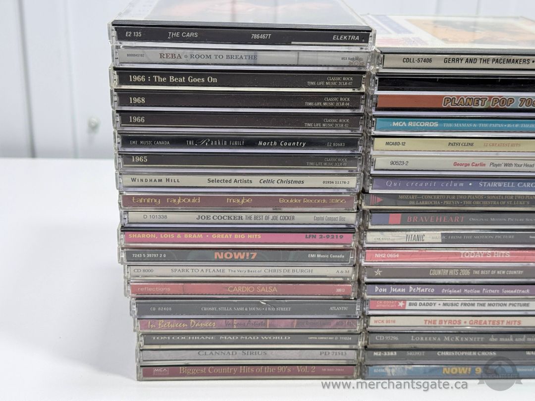 Large Music CD Lot – Rock, Country, Soundtracks, Classics (60+ CDs)