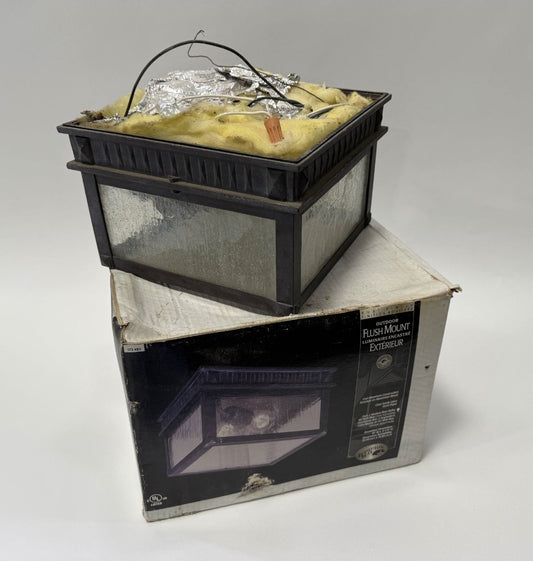 (1 is new!) Set of 2 Hampton Bay Bulb Included Outdoor Flushmount Lights