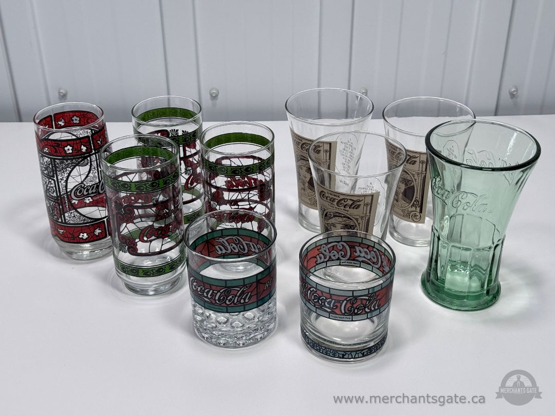 Vintage Coca Cola Glassware Lot Mixed Tumblers