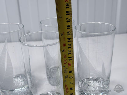 Vintage Canadian True North Nautical Etched Bar Glass Set – Sailboats & Maple Leaf (8)