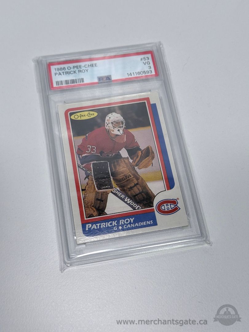 1986 O-Pee-Chee Patrick Roy Rookie #53 PSA 3 VG Montreal Canadiens