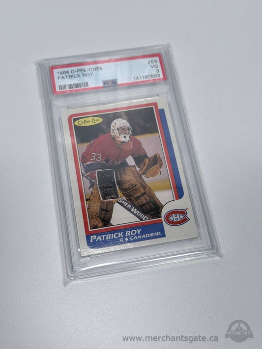 1986 O-Pee-Chee Patrick Roy Rookie #53 PSA 3 VG Montreal Canadiens