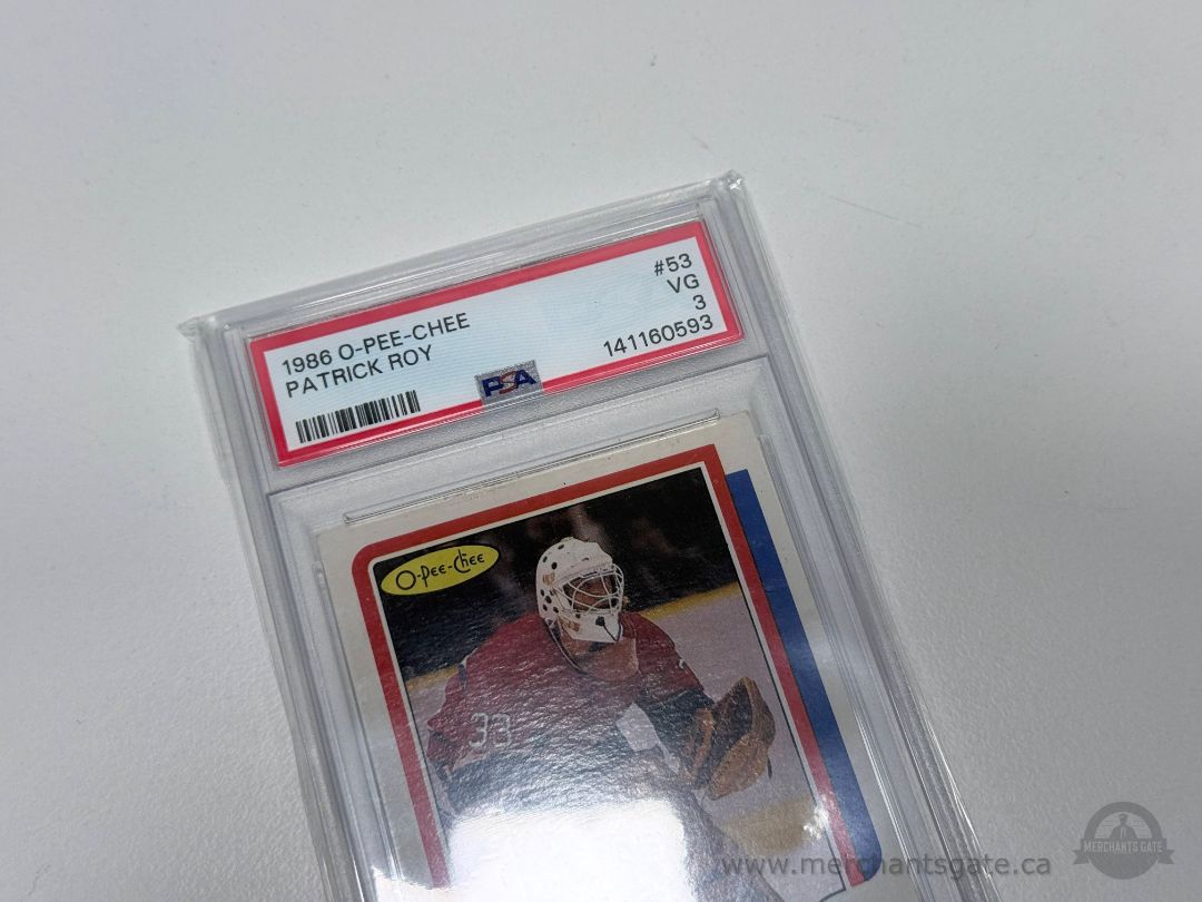 1986 O-Pee-Chee Patrick Roy Rookie #53 PSA 3 VG Montreal Canadiens