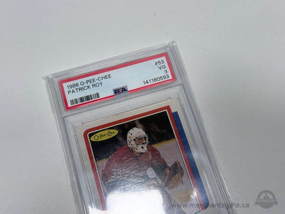 1986 O-Pee-Chee Patrick Roy Rookie #53 PSA 3 VG Montreal Canadiens