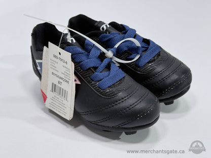 New Lotto Striker Kids Soccer Cleats Black Blue Size 8 Toddler Athletic Shoes