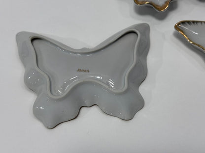 Vintage Porcelain Butterfly Dishes – Set of 4