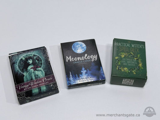 Oracle Card Deck Lot Moonology Vintage Wisdom Practical Witch Spell Deck