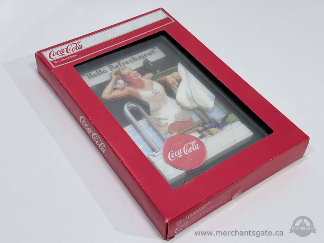 Coca Cola 3D Collectible Wall Art Hello Refreshment Pin Up Framed Display