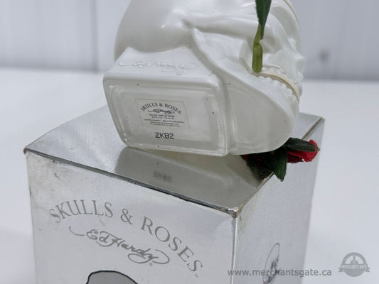 Ed Hardy Skulls Roses Eau De Parfum 75ml Skull Bottle with Box 80% Full