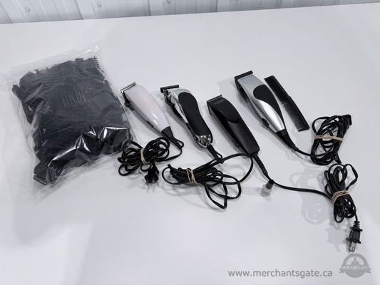 Hair Clippers Lot Wahl Remington Performer Set w Guards Multiple Units Tested Working