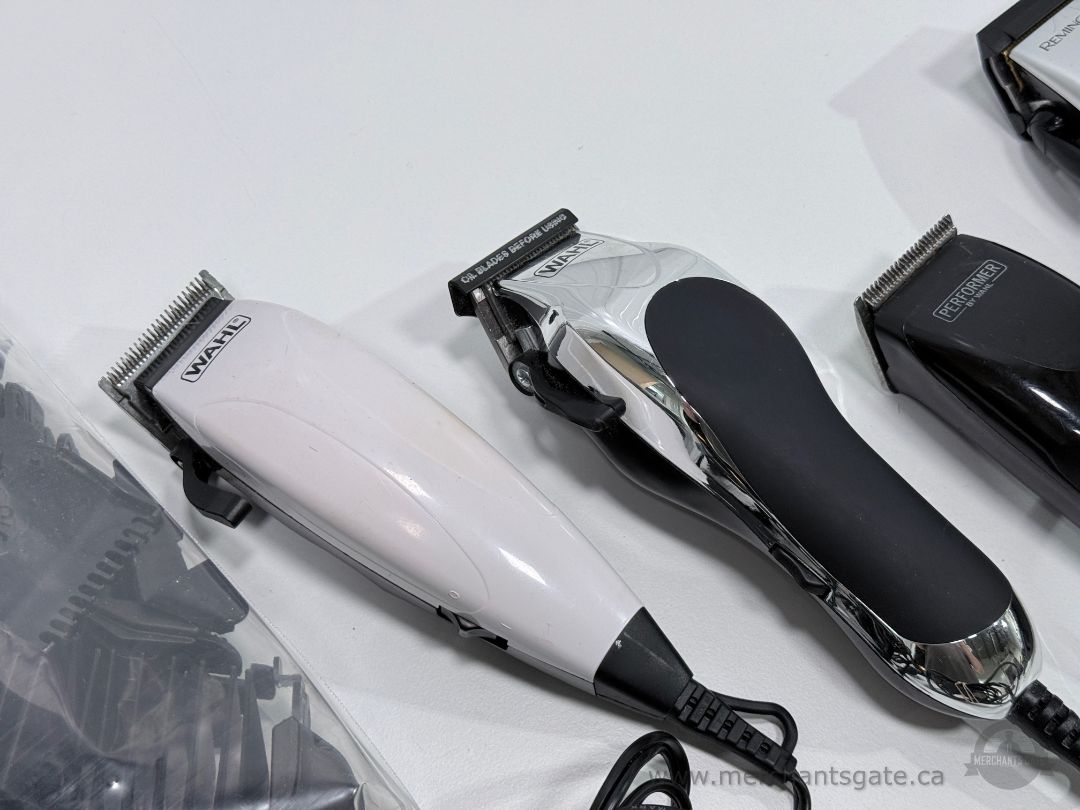 Hair Clippers Lot Wahl Remington Performer Set w Guards Multiple Units Tested Working