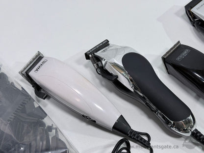 Hair Clippers Lot Wahl Remington Performer Set w Guards Multiple Units Tested Working