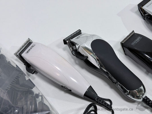 Hair Clippers Lot Wahl Remington Performer Set w Guards Multiple Units Tested Working