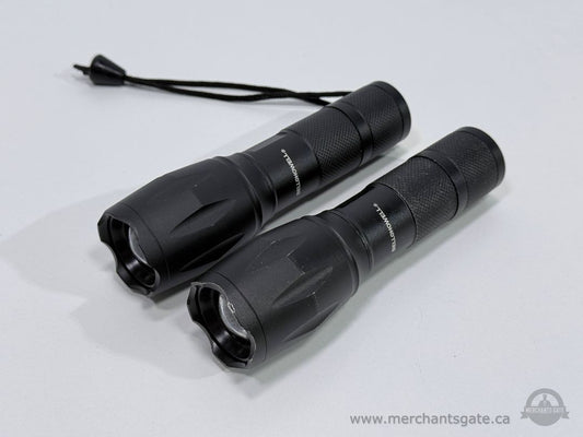 Bell Howell Taclight Flashlight Set 2 Pieces LED Tactical Flashlights Adjustable Focus