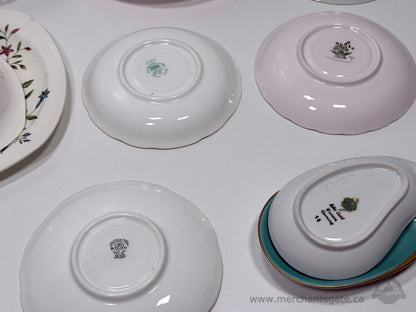 Vintage + Antique Bone China Plates & Serving Pieces Lot 29 PCS England Mixed Floral Set