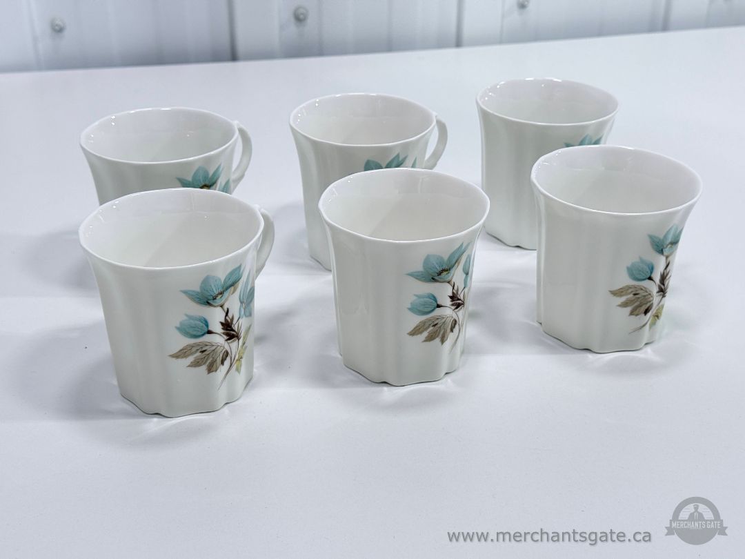 Royal Grafton Bone China Mugs Set – 6 pcs Floral England