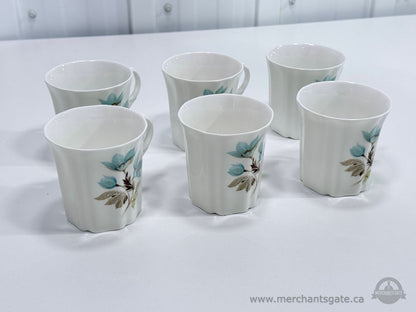 Royal Grafton Bone China Mugs Set – 6 pcs Floral England