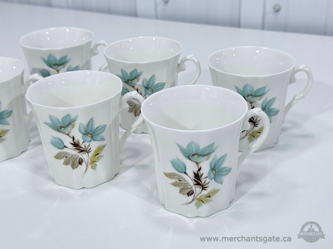 Royal Grafton Bone China Mugs Set – 6 pcs Floral England