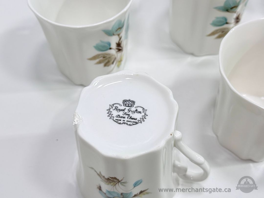 Royal Grafton Bone China Mugs Set – 6 pcs Floral England