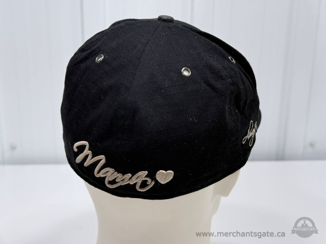 New Era Womens 59FIFTY Fitted Cap Black Camo Logo Size 7 1/4 Baseball Hat