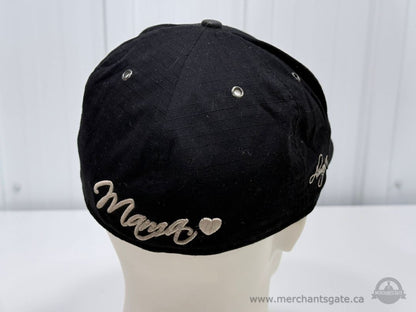 New Era Womens 59FIFTY Fitted Cap Black Camo Logo Size 7 1/4 Baseball Hat
