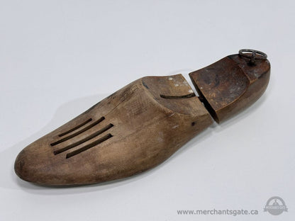 Vintage Wooden Shoe Tree Adjustable Split Toe Shoe Stretcher Form