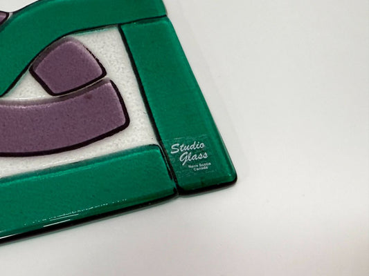 Studio Glass Celtic Knot Panel – 8"x3.5" Fused Sass