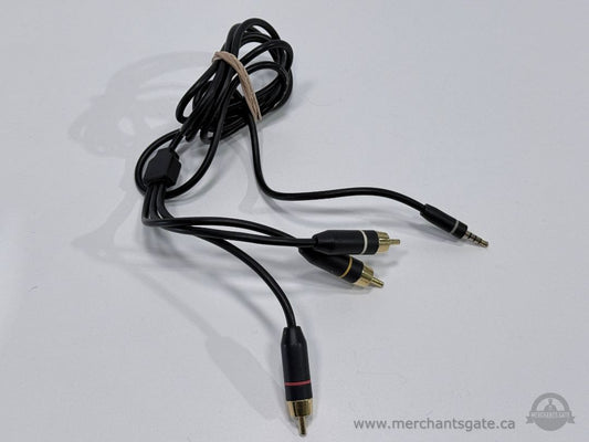 3.5mm AV to RCA Cable Composite Video Audio Adapter Red White Yellow