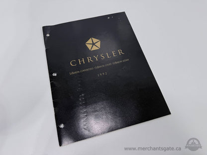 1992 Chrysler LeBaron Brochure Original Convertible Coupe Sedan Sales Catalog