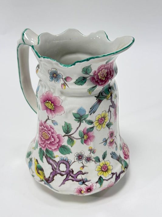 Old Foley “Chinese Rose” Pitcher – 7" Tall