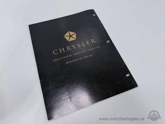 1992 Chrysler LeBaron Brochure Original Convertible Coupe Sedan Sales Catalog