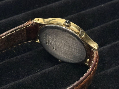 Seiko LaSalle Quartz Moonphase Calendar Watch Day 24H Gold Tone Vintage Japan
