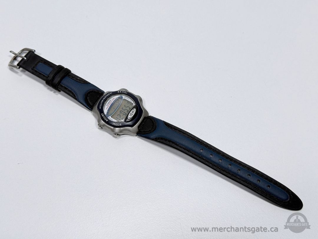 Casio 2182 Illuminator EZADJ Digital Watch 2002 50M WR Alarm Chrono New Battery