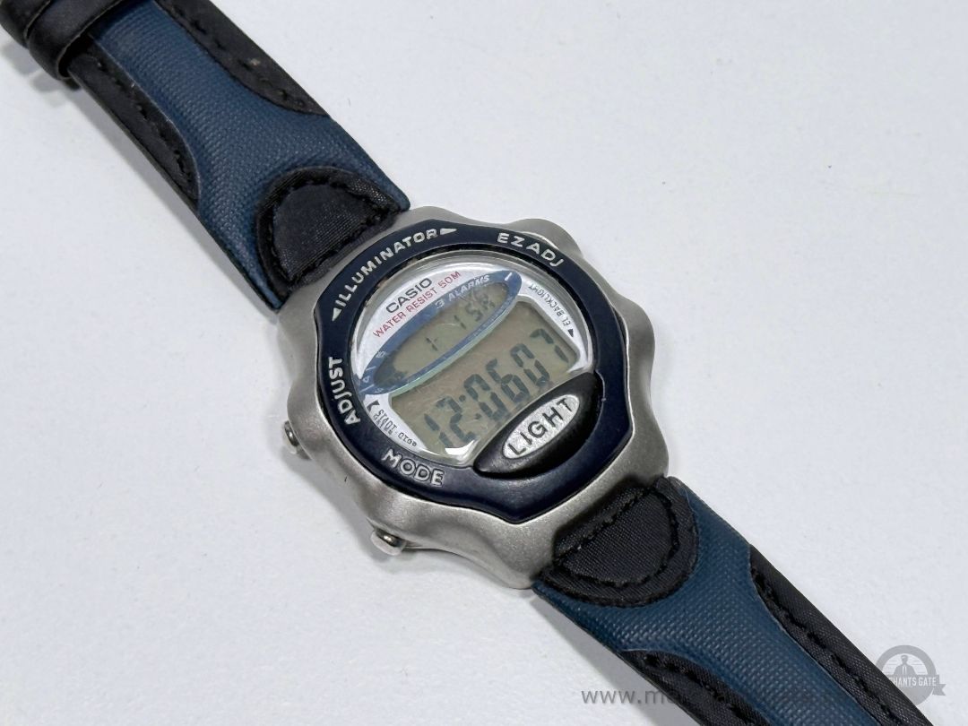 Casio 2182 Illuminator EZADJ Digital Watch 2002 50M WR Alarm Chrono New Battery