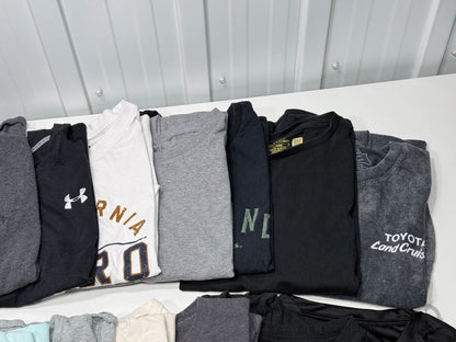 Men’s T-Shirt 22pcs Lot Small Nike Under Armour GAP Fox NCAA Coca-Cola
