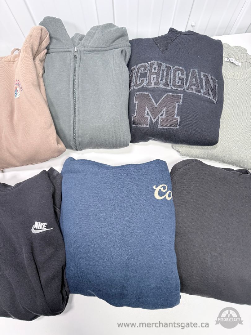 Men’s 9 pcs Hoodie & Sweatshirt Lot Medium Nike GAP Zara Gymshark Michigan