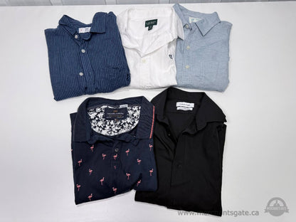 Men’s Shirt Lot of 5 Small Medium Ralph Lauren Calvin Klein Abercrombie Nickel & Iron