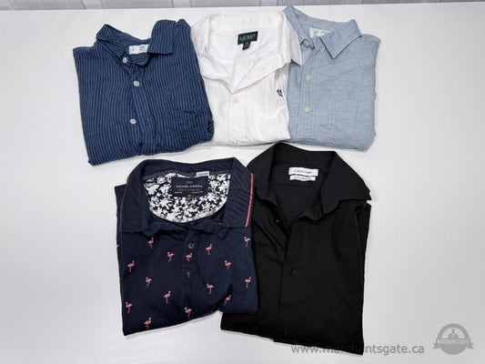 Men’s Shirt Lot of 5 Small Medium Ralph Lauren Calvin Klein Abercrombie Nickel & Iron