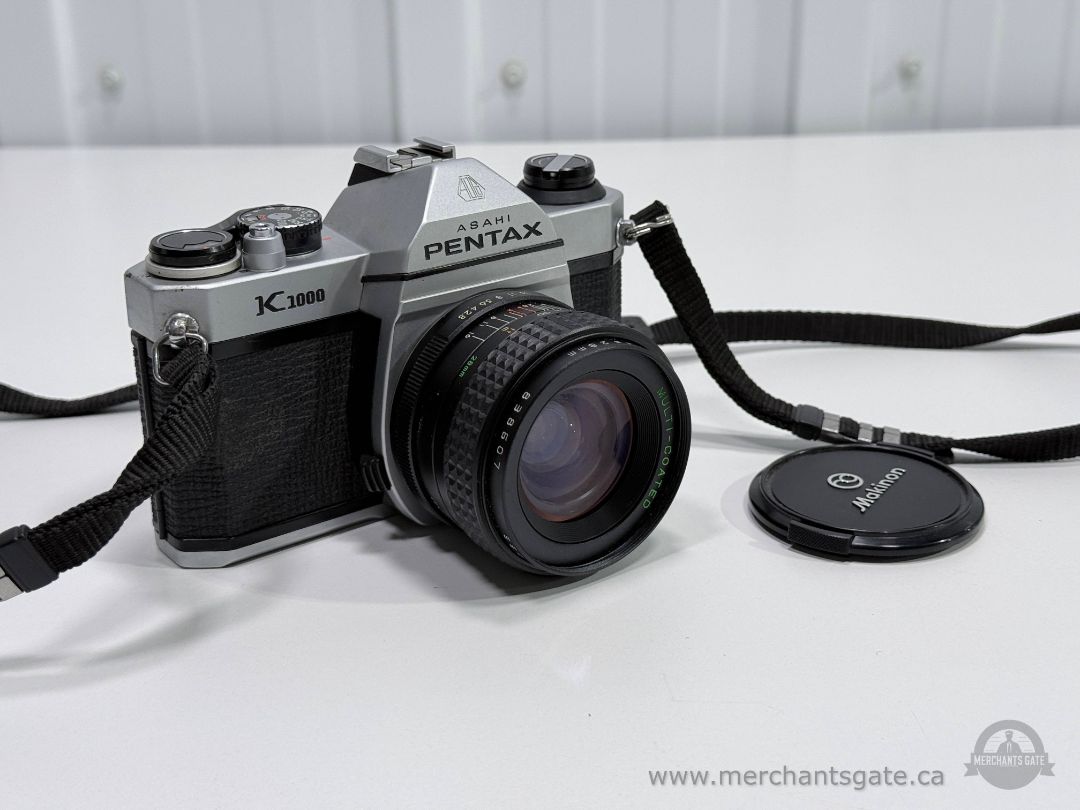 Asahi Pentax K1000 35mm Film Camera w/ Makinon 55mm f/2.8 Lens K Mount