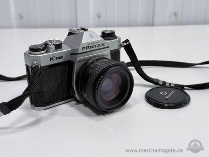 Asahi Pentax K1000 35mm Film Camera w/ Makinon 55mm f/2.8 Lens K Mount