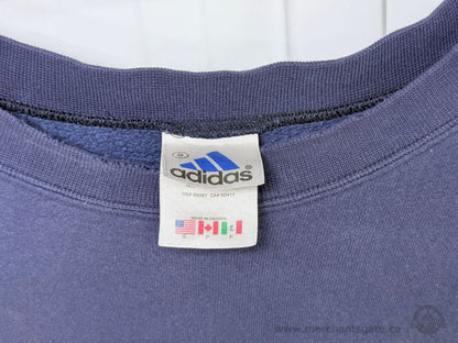 Adidas Crewneck Sweatshirt Made in Canada Size Large Blue Vintage Style