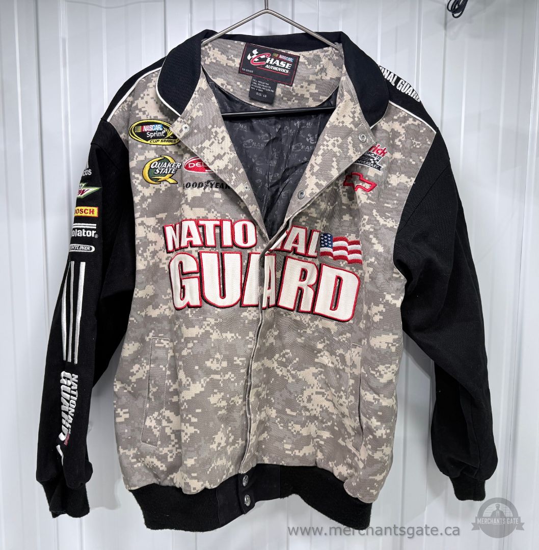 Dale Earnhardt Jr Jacket Chase Authentics NASCAR National Guard Adidas Camo LG